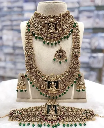 Premium Matt Finish Bridal Necklace set